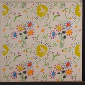 Mid Century Modern Bloomcraft Textile Wall Panel Posters of Picasso 1963